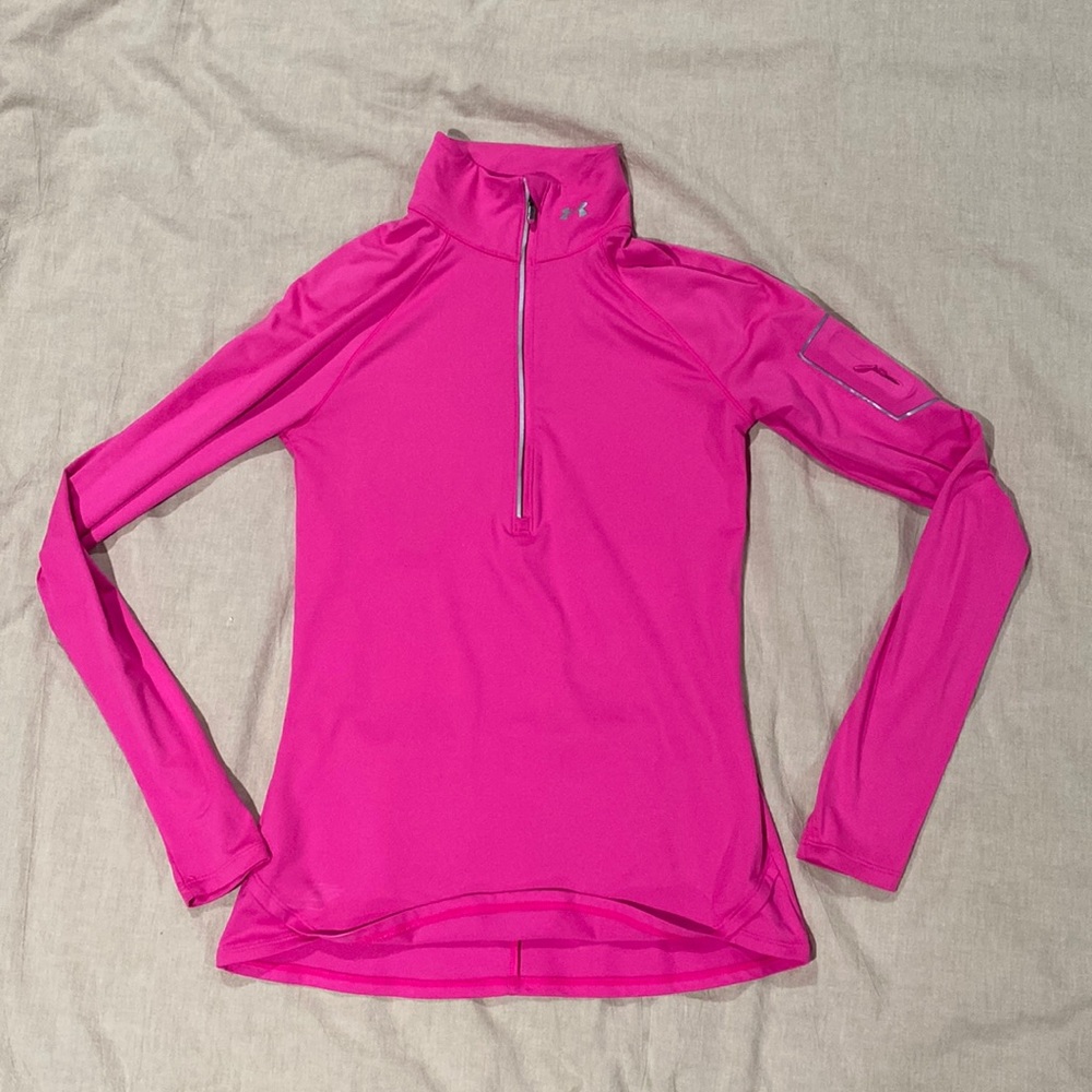 Hot pink Under Armor long sleeve pullover